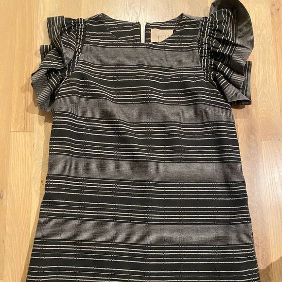Anthropology Black Striped Dress - Picture 1 of 4